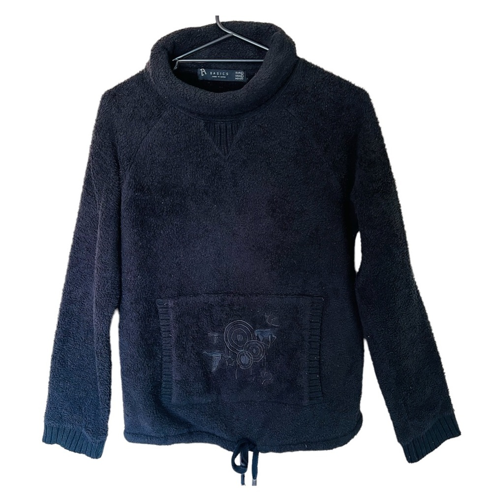 BASICS Pullover Women’s Knit Soft Black Sweater Size L